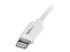 USBLT30CMW - StarTech.com 0.3m (11in) Short White Apple 8-pin Lightning Connector to USB Cable for iPhone / iPod / iPad - Höger vinkel