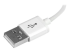 USBLT30CMW - StarTech.com 0.3m (11in) Short White Apple 8-pin Lightning Connector to USB Cable for iPhone / iPod / iPad - Höger vinkel
