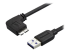 USB3AU1MLS - StarTech.com 1m 3 ft Slim Micro USB 3.0 Cable M/M - Höger vinkel