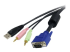 USBVGA4N1A6 - StarTech.com 6 ft 4-in-1 USB VGA KVM Switch Cable with Audio and Microphone - Höger vinkel