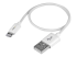 USBLT30CMW - StarTech.com 0.3m (11in) Short White Apple 8-pin Lightning Connector to USB Cable for iPhone / iPod / iPad - Höger vinkel